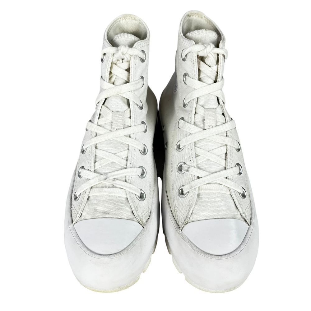 Converse Sneakers Womens 8 Chuck Taylor All Star Lugged Hi Platform White Shoes - Picture 5 of 12